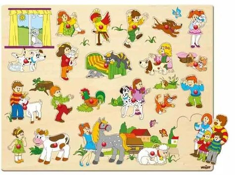 Woody Nagyméretű puzzle markolattal