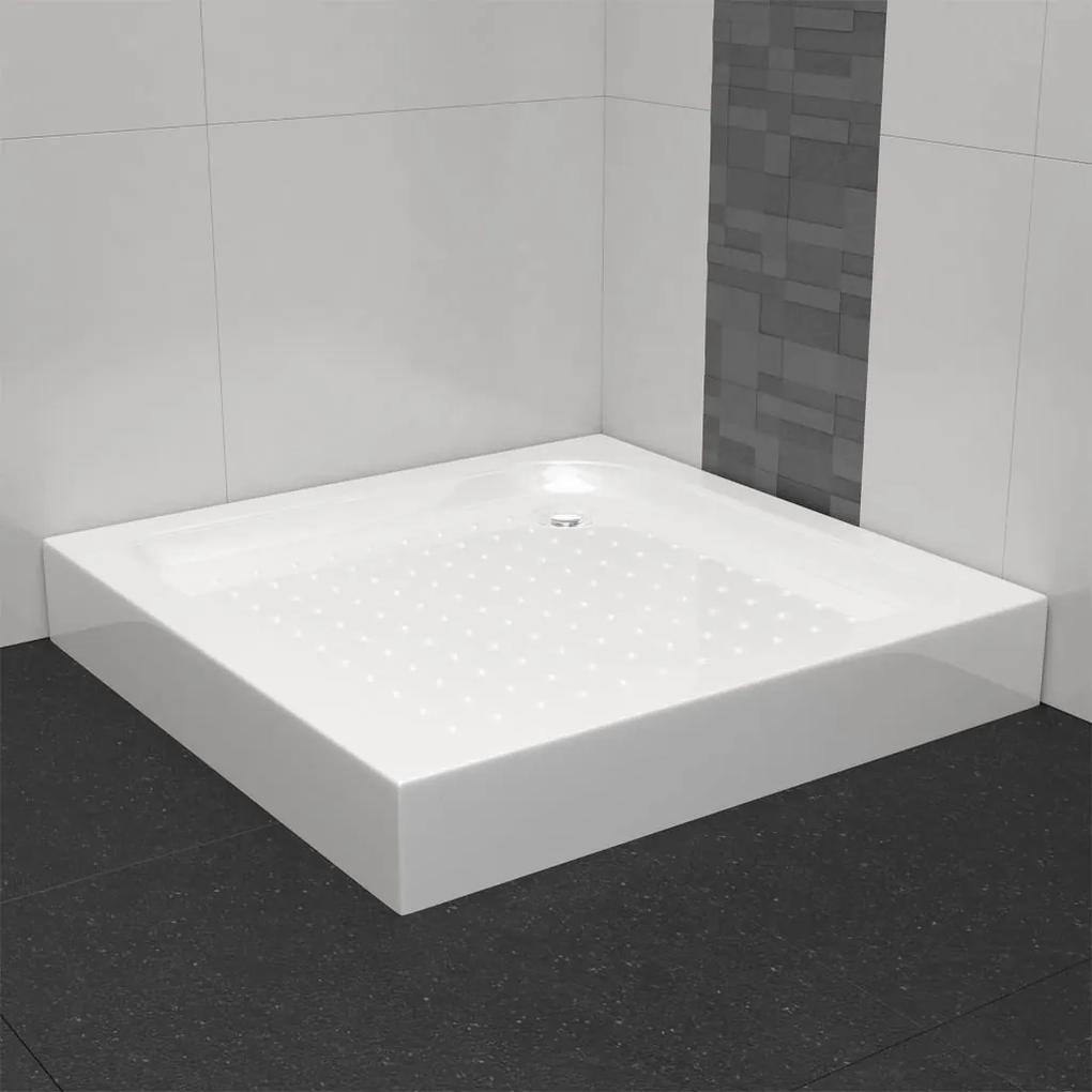 vidaXL fehér akril zuhanytálca 80 x 80 x 13,5 cm