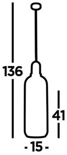 Searchlight 46641-1SM - Csillár zsinóron PIPETTE 1xE27/60W/230V fényes