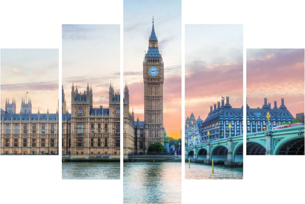 Kép - London pasztell színekben (150x105 cm)