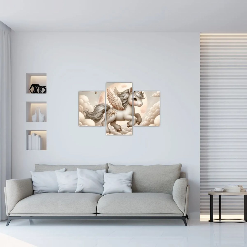 Kép - Egyszarvú a felhőkben (90x60 cm)