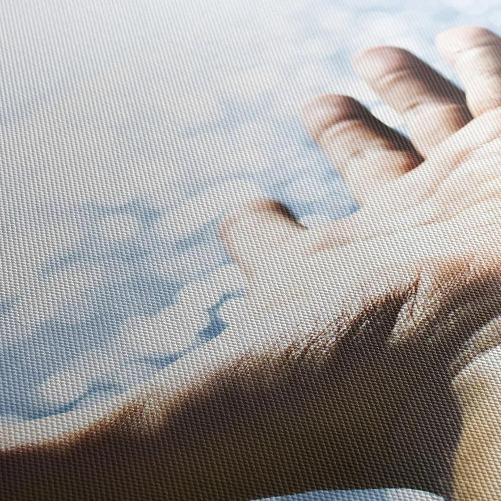 Nyitott tenyerek képe (120x50 cm)