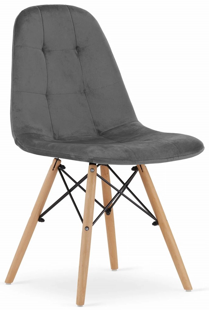 AKCIÓ Szürke bársony étkezőszék DUMO II. minőség