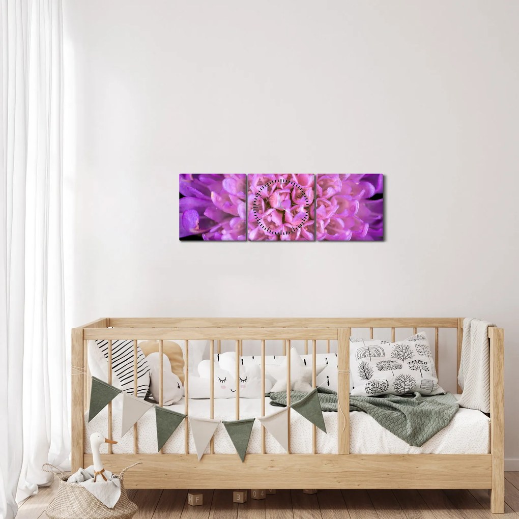 Részletes virágkép (órával) (90x30 cm)
