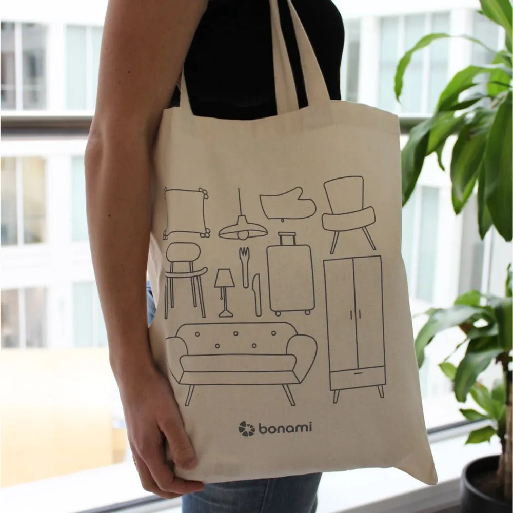 Krémszínű vászontáska - Bonami