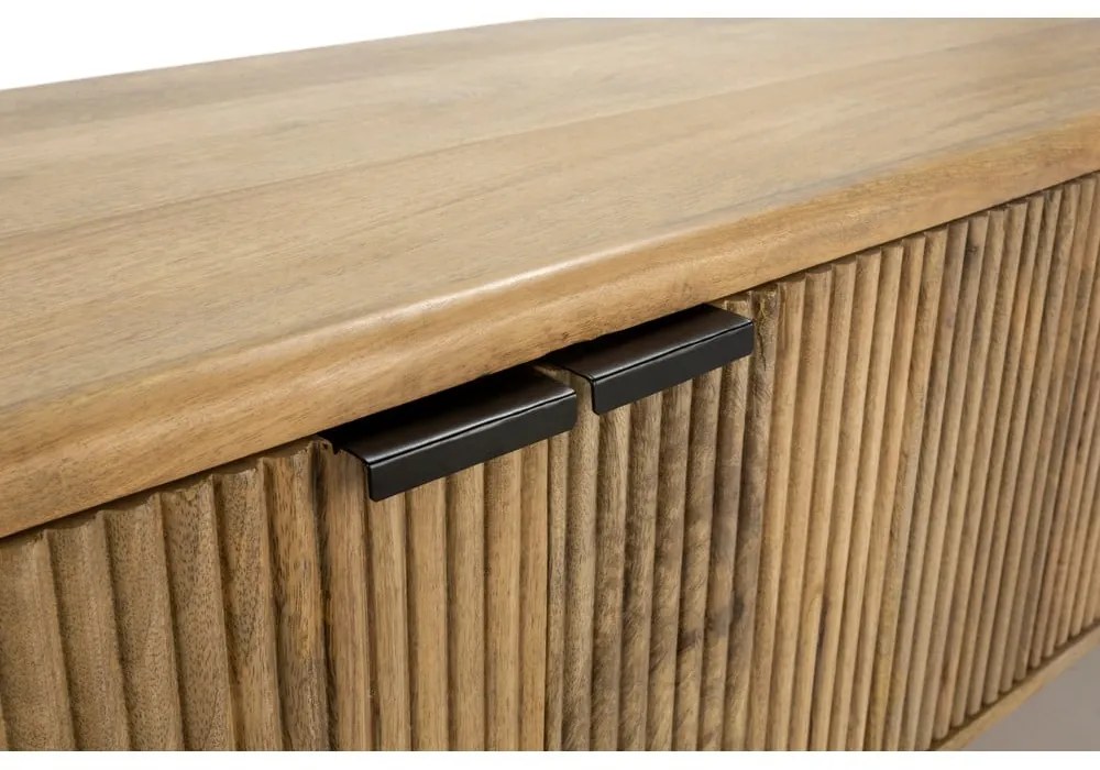 Natúr színű mangófa TV-állvány 145x50x40 cm Mundra – MOME