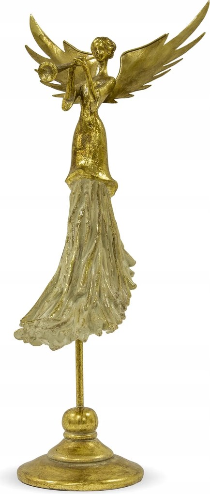 Angyal Figura Angyalka Arany műanyag Figura Dekoráció Karácsonyi dekoráció