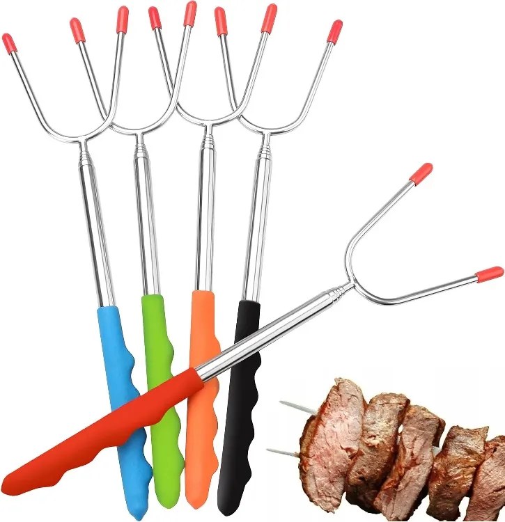 Tábortűz Pálca Szett Grill Tűzrakó Pálca Teleszkópos 4 Db Villa