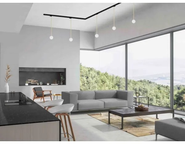 Argon 4308 - Csillár rúdon sínrendszerhez BANG 1xG9/6W/230V sárgaréz