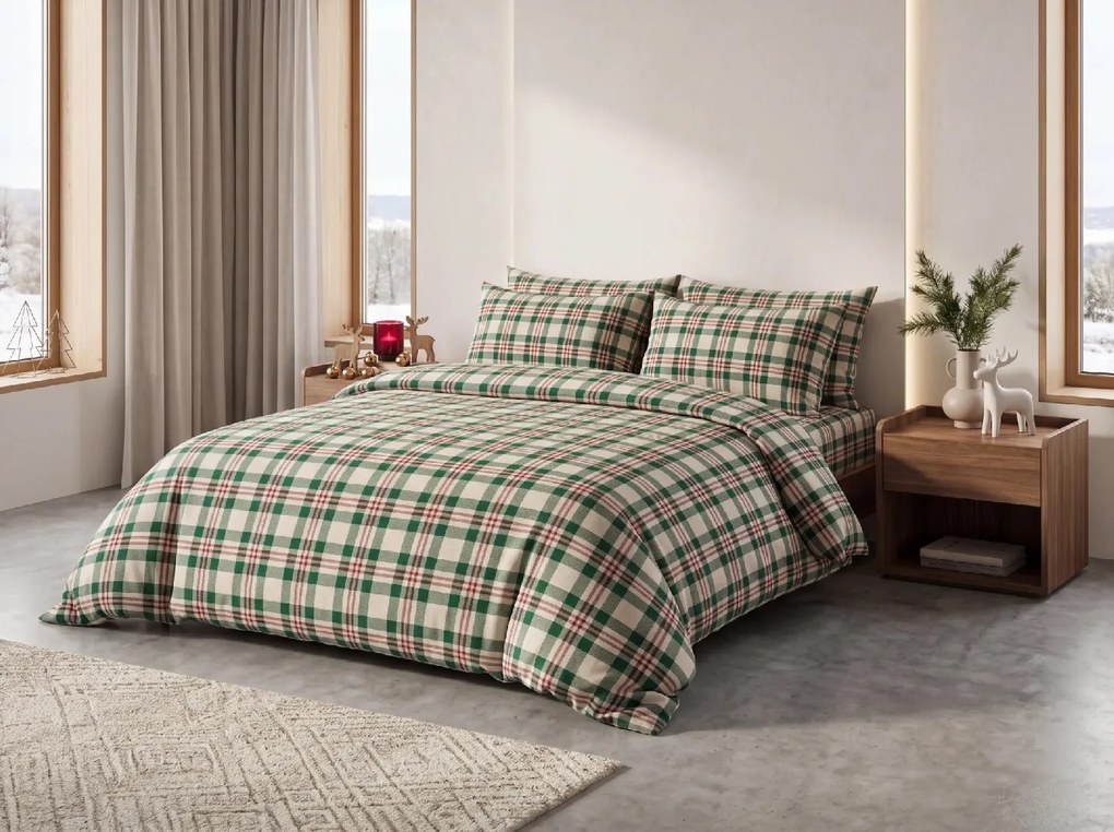 Pamut ágynemű WINTER PLAID színes Ágyneműhuzat mérete: 2 db 70 x 90 cm | 200 x 220 cm