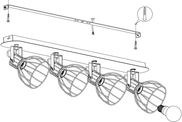 Eglo 98137 - SAMBATELLO mennyezeti spotlámpa, 4xE27/40W/230V