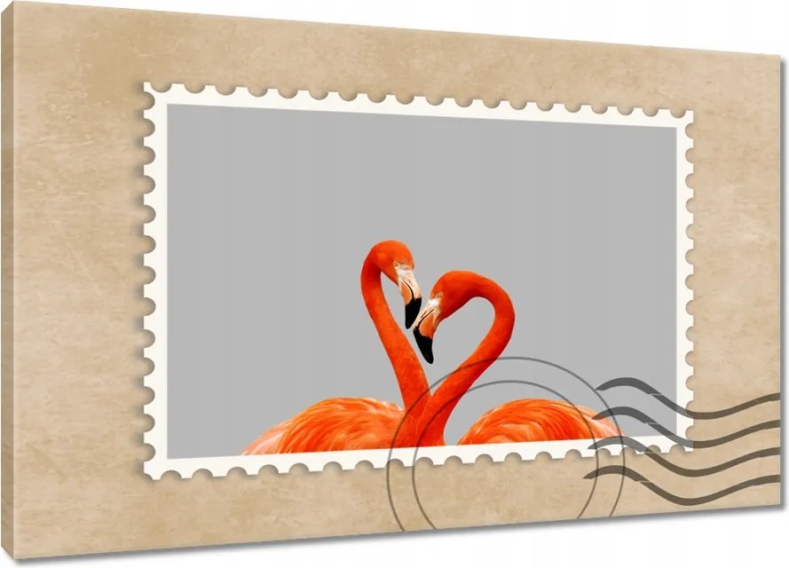 Festmények 120x80 Flamingók