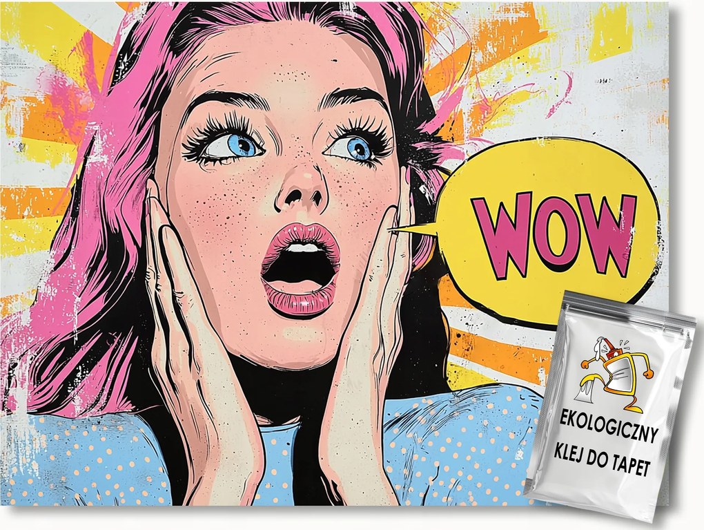 Fotótapéta Flizelina Grafika Képregény Pop Art Nő Portré 416x290 ragasztó