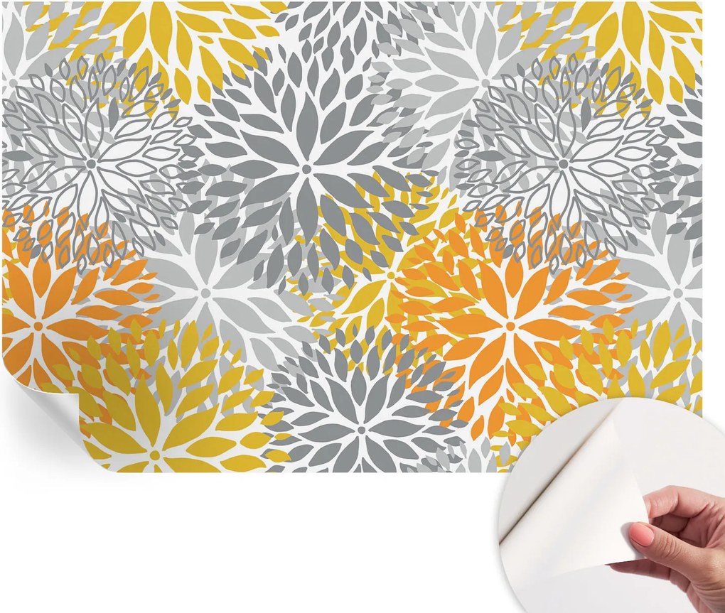 Dekoratív öntapadós fotótapéta irodába Virágos energia 104x70 cm