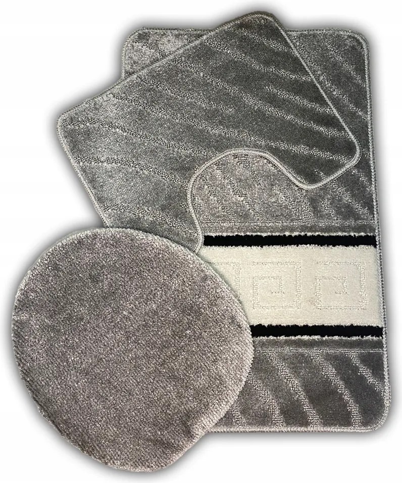 3 részes csúszásgátló fürdőszobai szőnyeg szett 50x80 50x40 40x44 cm