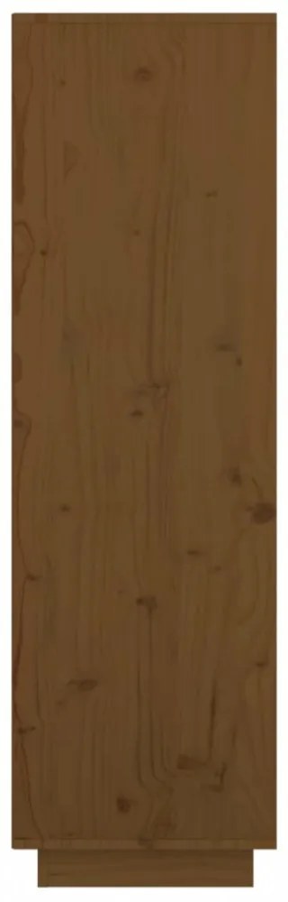 mézbarna tömör fenyőfa magasszekrény 74x35x117 cm