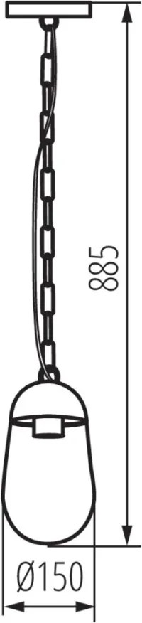 KANLUX 36531 LIEGO Kültéri Függő Lámpa IP65