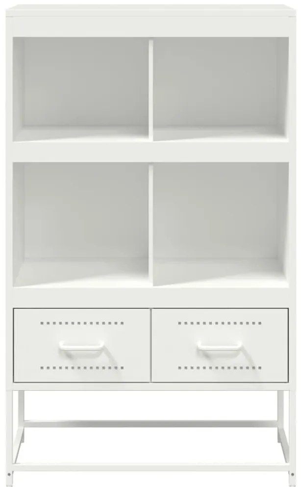 fehér acél magasszekrény 68x39x111,5 cm
