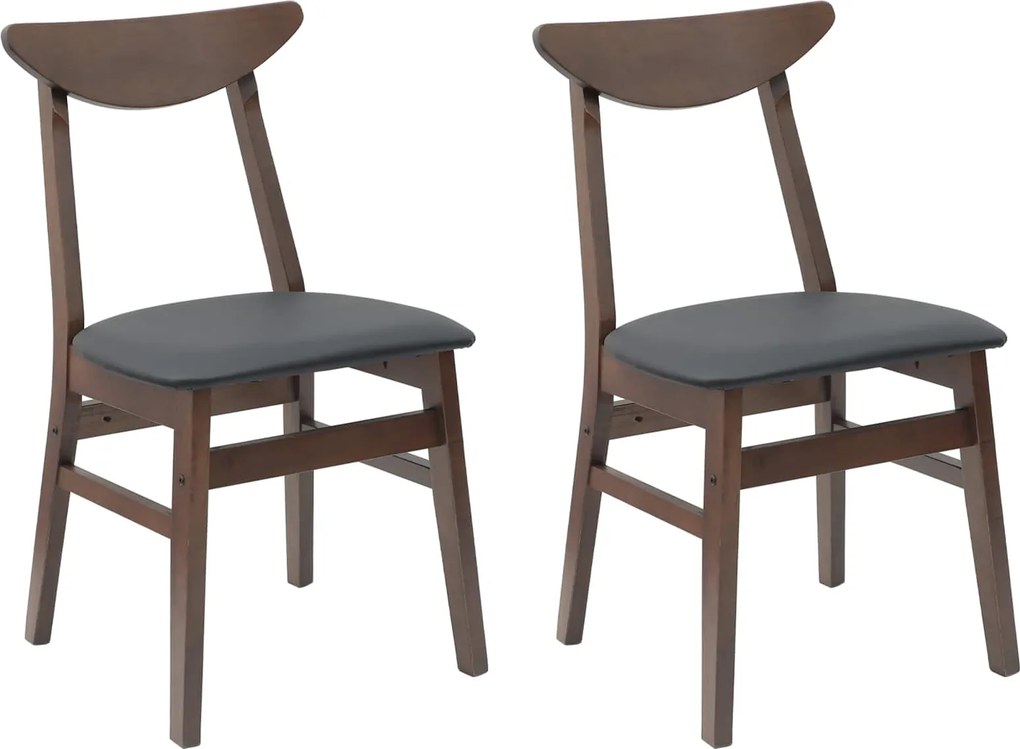 vidaXL Étkező Székek 2 pcs Világos Barna 42 x 47.5 x 81 cm