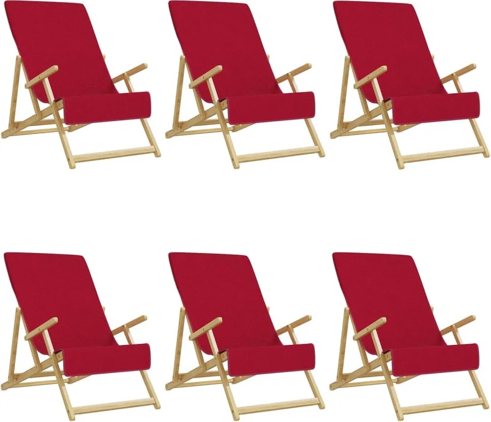 vidaXL 6 db burgundi vörös 400 GSM szövet strandtörölköző 60 x 135 cm