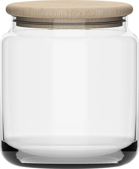 Trend Glass üvegedény fa fedéllel1080 ml