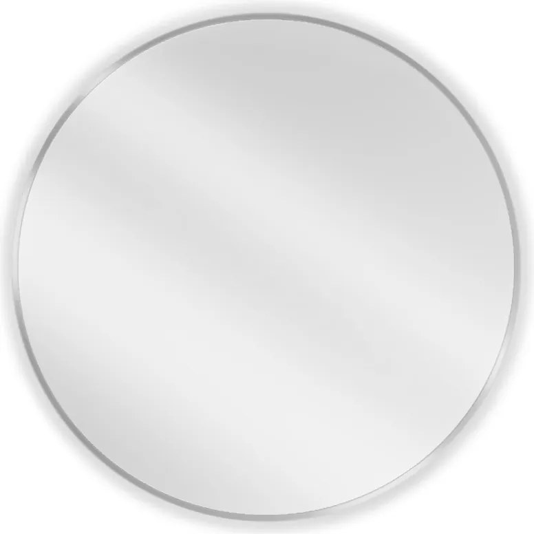 Mexen Loft 80 cm-es kerek fürdőszobai tükör, inox kerettel - 9850-080-080-000-10