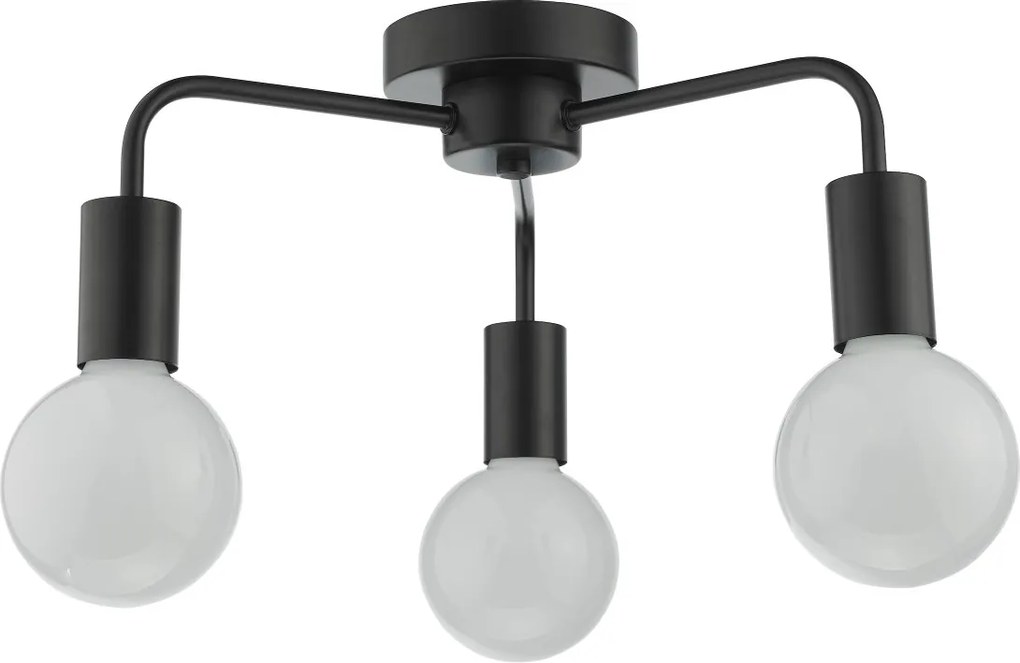 Dar Lighting modern mennyezeti lámpa dena matt fekete darden5322