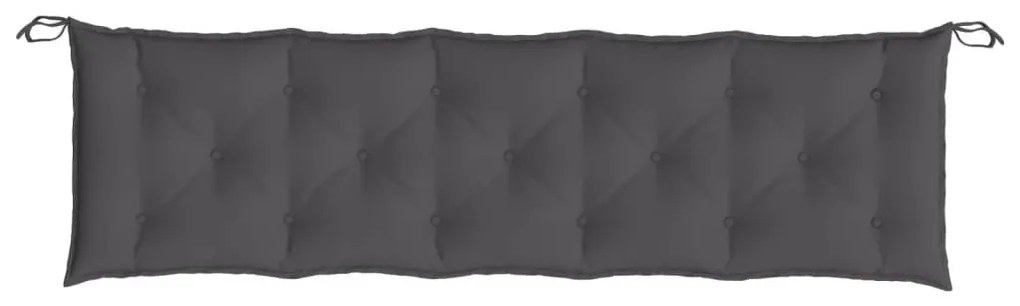 2 db antracit oxford szövet kerti padpárna 180 x 50 x 7 cm