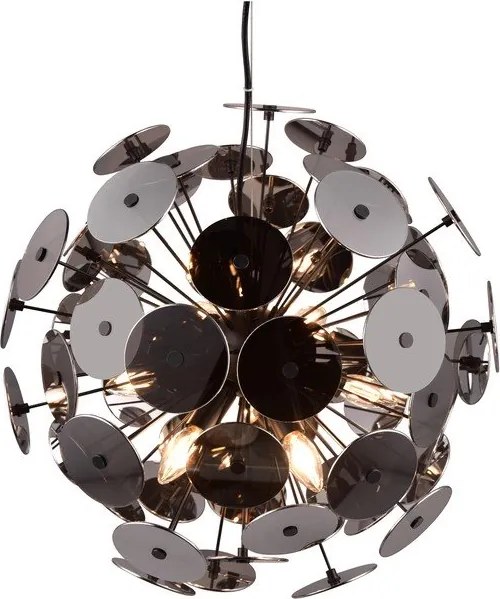 Matt fekete függőlámpa Discalgo – Trio