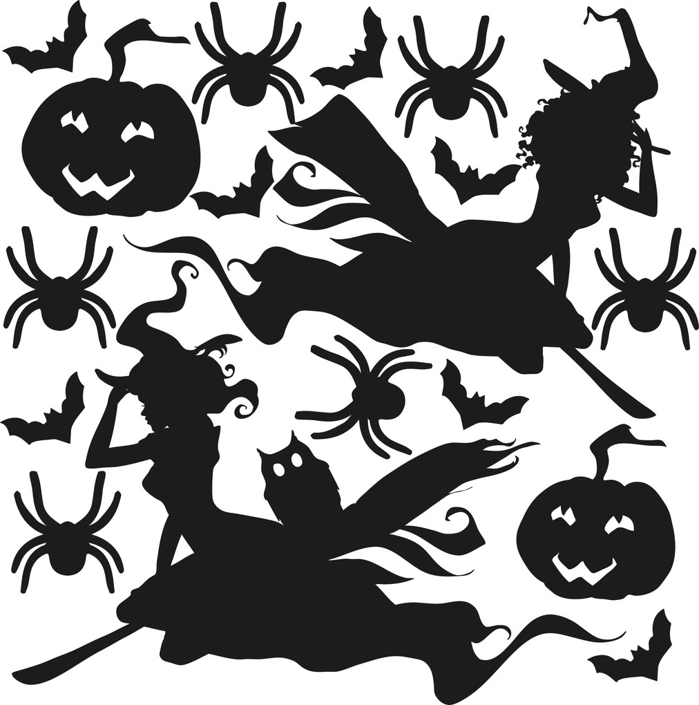 Halloween dekoráció Nagy Matrica Szett 100 X 50 cm NH_025