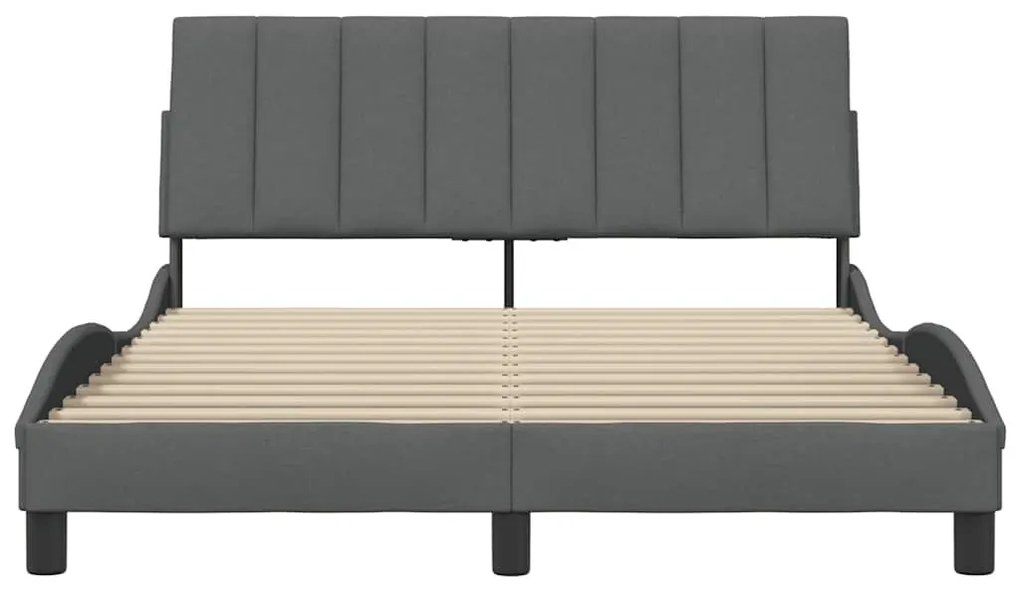 sötétszürke szövet ágykeret matrac nélkül Hanko 120x200 cm