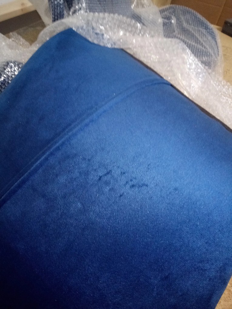 AKCIÓ Étkezőszék MANGO VELVET fekete lábakkal, kék II. osztály