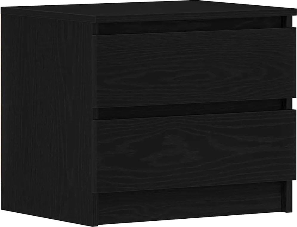 vidaXL Éjjeliszekrény 2 pcs Fekete tölgy 50 x 40 x 43,5 cm Faanyag