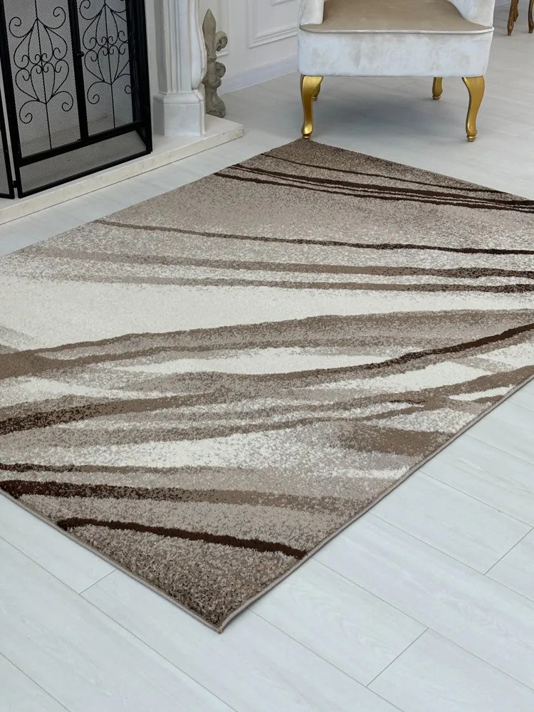 Nora 6038 bézs modern szőnyeg 80x250 cm