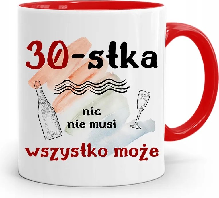 Születésnapra 30 30. 30-as Bögre Piros Ajándék fényképes nyomattal