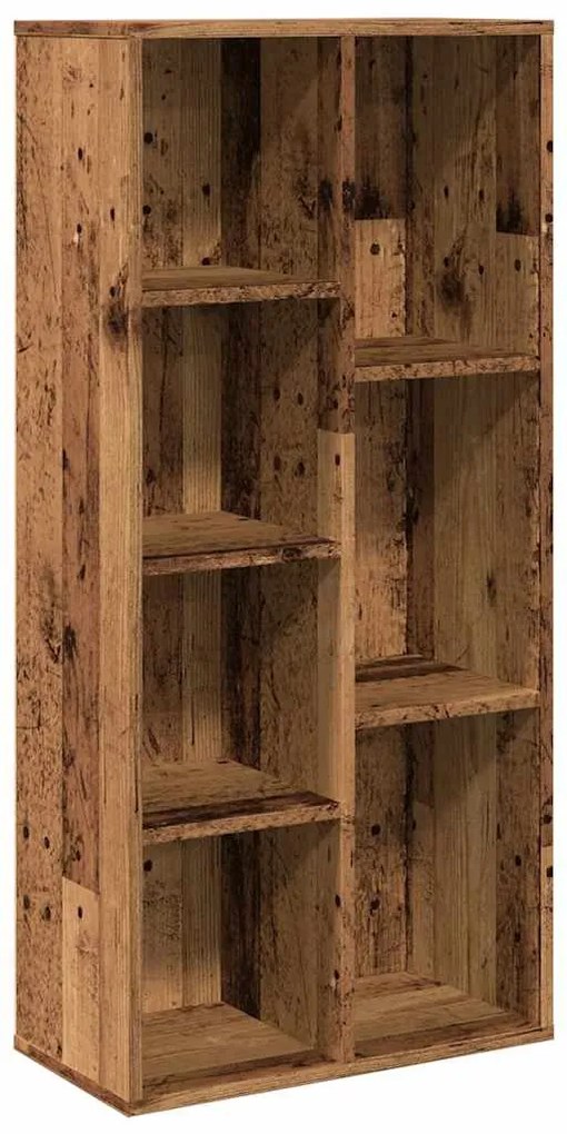 antik fa színű könyvszekrény 50 x 25 x 104 cm