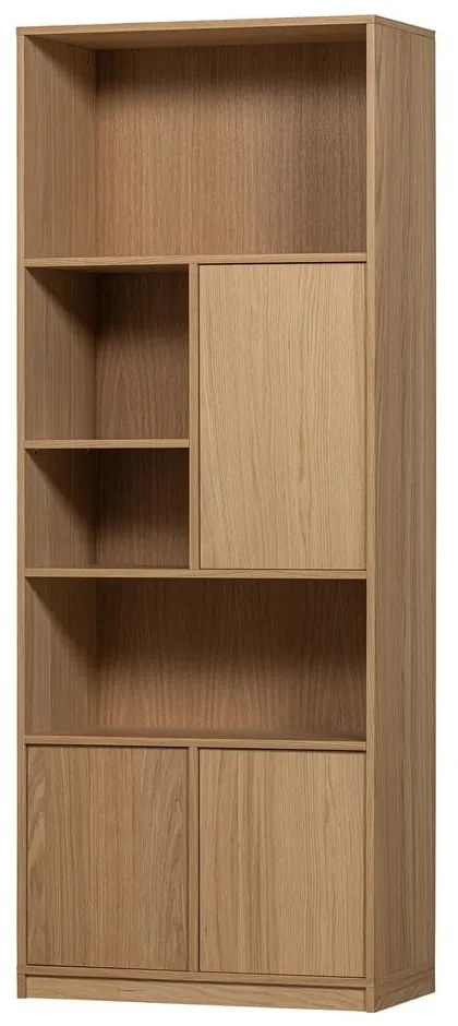 Natúr színű moduláris könyvespolc tölgyfa dekorral 157x199 cm Modulair – vtwonen