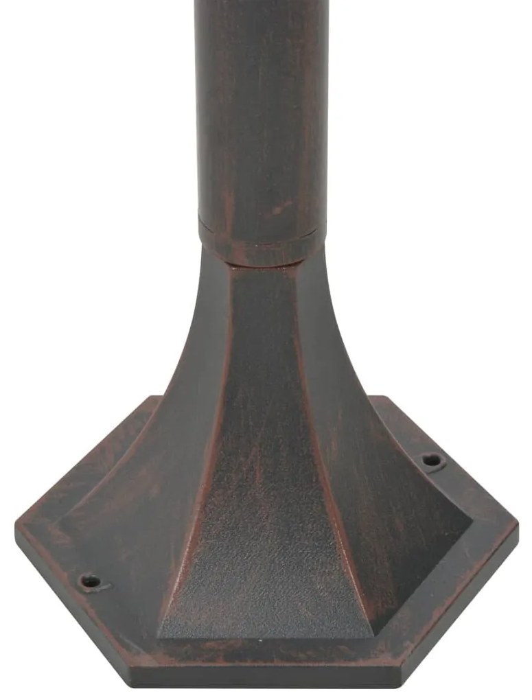 6 db bronzszínű alumínium kerti állólámpa, E27, 110 cm