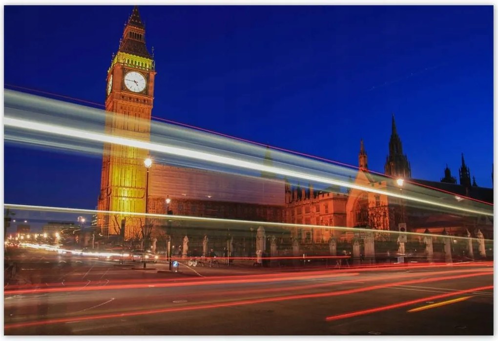 Poszterek 185x125 A Big Ben mellett lebegett