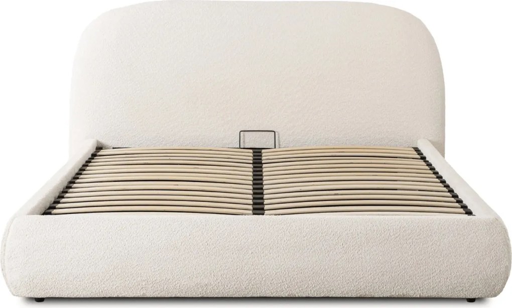 ROSSO ágy 160x200, krém boucle, ágyneműtartóval