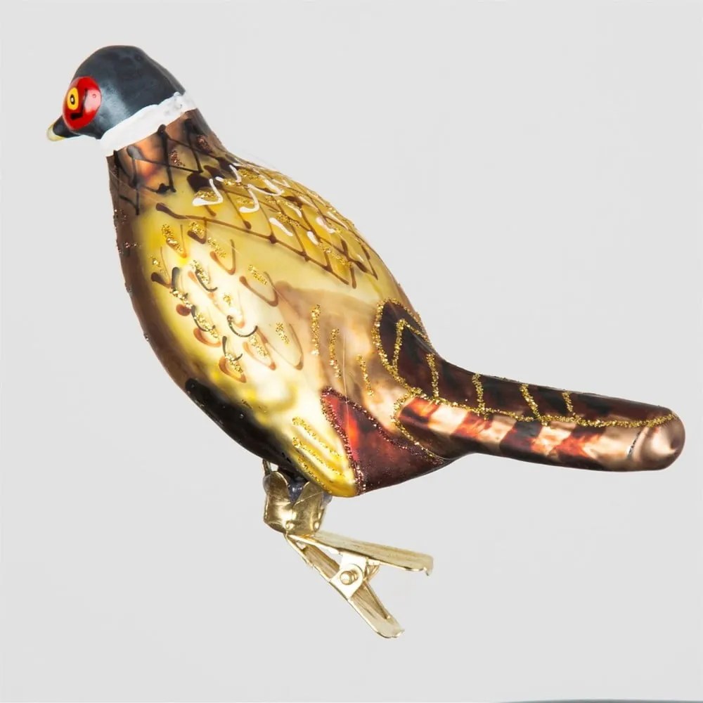 Üveg kézzel készített karácsonyfadísz 18,5 cm Bird – Sass & Belle