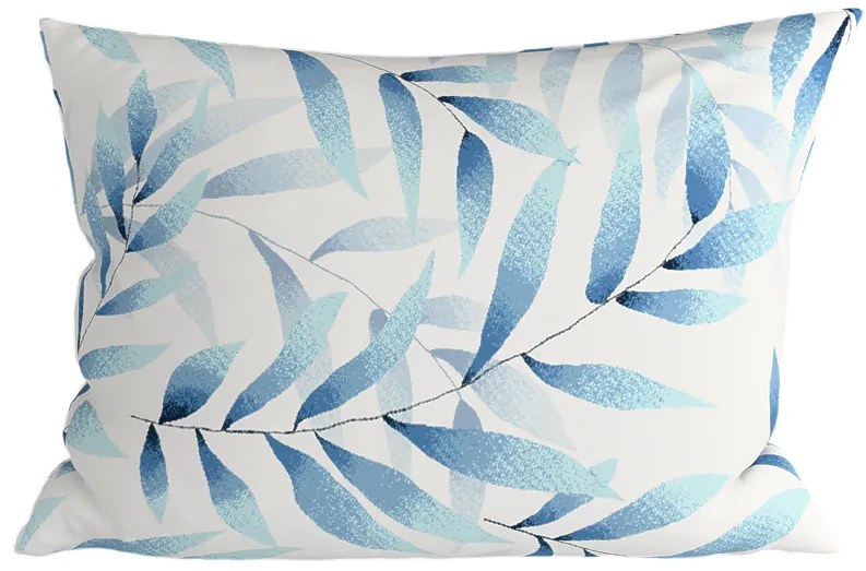 2 db mikroszálas díszpárnahuzat szett KOVENDI 50x70 cm, kék-fehér