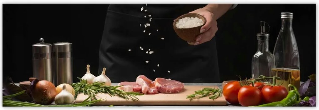 Poszterek 200x66 Séf só serpenyő