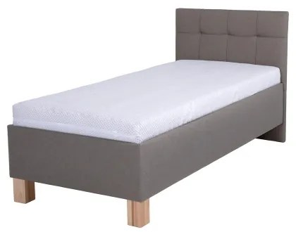 Kárpitozott ágy matraccal és tárolóhellyel MARIA ONE 90x200 cm taupe