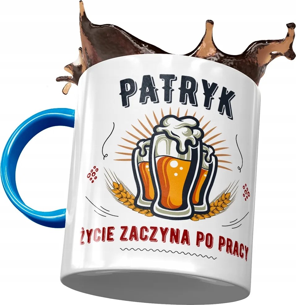 Kék Bögre Patrik Férj Kolléga Ajándék Nyomtatott Fotóval