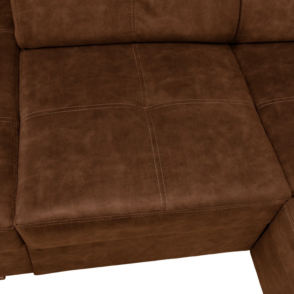 Ülőgarnitúra, barna, balos, MALAGA