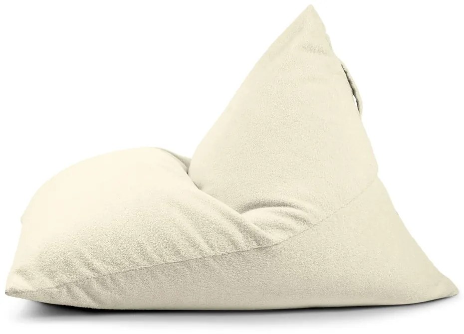 Krémszínű buklé babzsákfotel Razz – SLOWDOWN