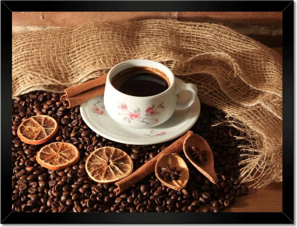 Poszterek keretben 40x30 Kávé és szárított narancs