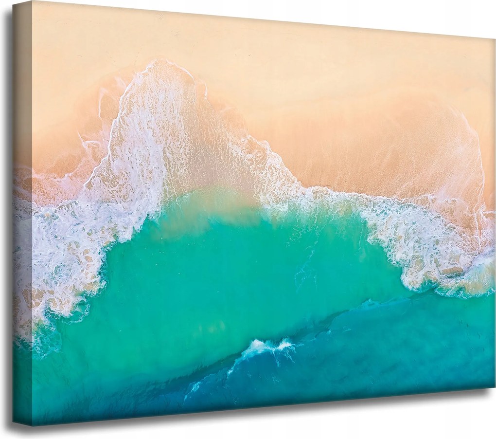 Vászonkép Hullámok Vízpart Homok 40x30 cm Ideális ajándék