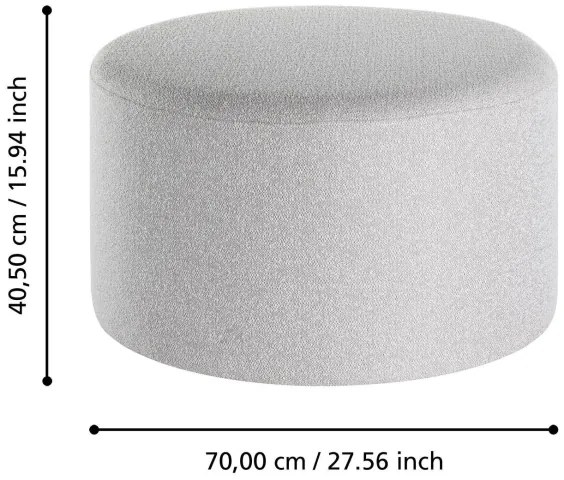 Eglo 424131 - 2 db MAHALEVONA taburet, átmérő 45,5/70 cm, szürke